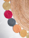 Woven Seaside Jute Collection Area Rug - Santorini Round Natural  lifestyle 12