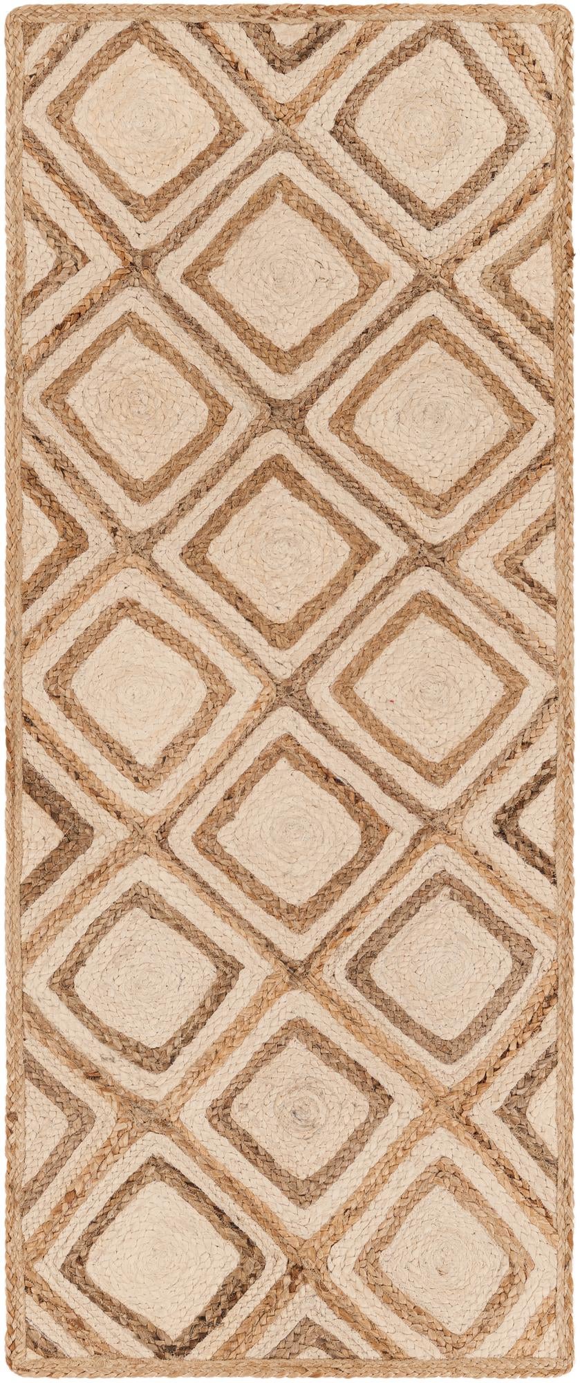 Woven Seaside Jute Collection Area Rug - Marina Runner Natural  lifestyle 82