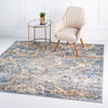 Charleston Elegance Collection Area Rug -  Edisto Square Light Blue  lifestyle 8