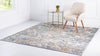 Charleston Elegance Collection Area Rug -  Edisto Square Light Blue  lifestyle 10