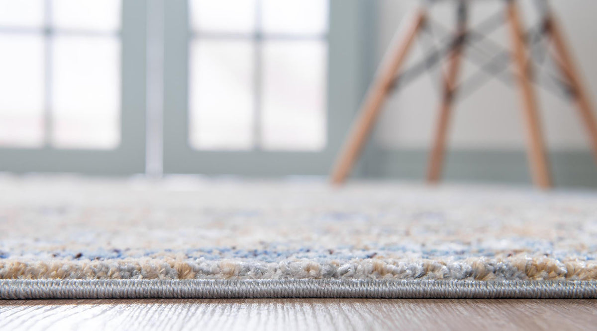 Charleston Elegance Collection Area Rug -  Edisto Square Light Blue  lifestyle 14
