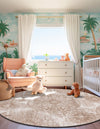 Riviera Elegance Collection Area Rug -  Monaco (Beige) Round Beige  lifestyle 6
