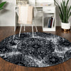 Riviera Elegance Collection Area Rug -  Monaco (Black) Round Black  lifestyle 35