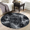 Riviera Elegance Collection Area Rug -  Monaco (Black) Round Black  lifestyle 36