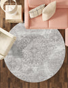 Riviera Elegance Collection Area Rug -  Monaco (Light Gray) Round Light Gray  lifestyle 37