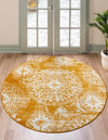 Riviera Elegance Collection Area Rug -  Monaco (Yellow) Round Yellow  lifestyle 40
