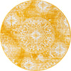 Riviera Elegance Collection Area Rug -  Monaco (Yellow) Round Yellow Main