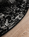 Riviera Elegance Collection Area Rug - Antibes (Black) Round Black  lifestyle 42