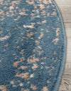 Riviera Elegance Collection Area Rug - Antibes (Blue) Round Blue  lifestyle 65