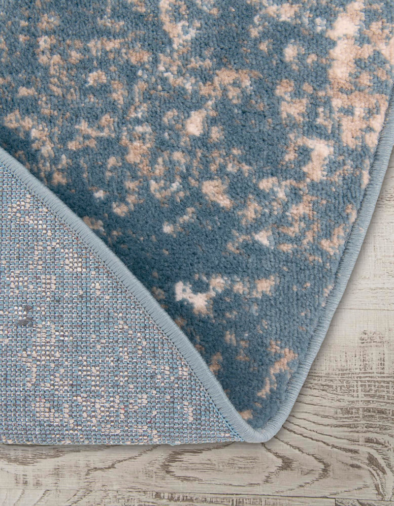 Riviera Elegance Collection Area Rug - Antibes (Blue) Round Blue  lifestyle 66