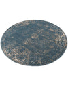 Riviera Elegance Collection Area Rug - Antibes (Blue) Round Blue  lifestyle 45