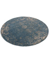 Riviera Elegance Collection Area Rug - Antibes (Blue) Round Blue  lifestyle 46