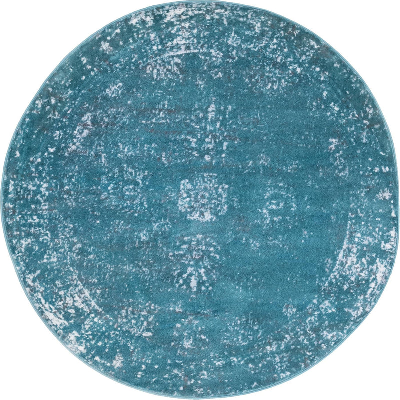 Riviera Elegance Collection Area Rug - Antibes (Turquoise) Round Turquoise Main