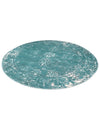 Riviera Elegance Collection Area Rug - Antibes (Turquoise) Round Turquoise  lifestyle 39