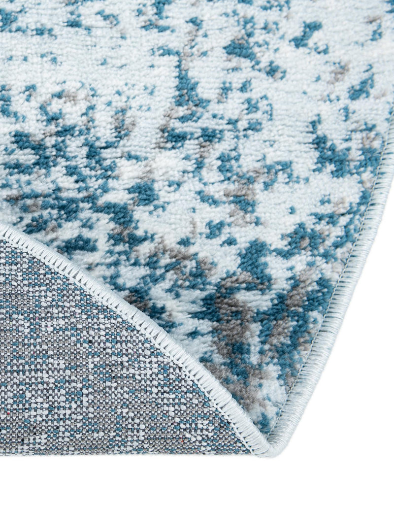 Riviera Elegance Collection Area Rug - Antibes (Light Blue) Round Light Blue  lifestyle 26