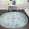 Riviera Elegance Collection Area Rug - Antibes (Light Blue) Round Light Blue  lifestyle 33