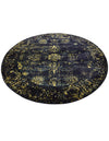Riviera Elegance Collection Area Rug - Antibes (Navy Blue) Round Navy Blue  lifestyle 45