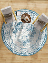 Riviera Elegance Collection Area Rug -  Menton (Blue) Round Blue  lifestyle 37
