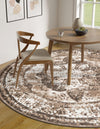Riviera Elegance Collection Area Rug -  Menton (Light Brown) Round Light Brown  lifestyle 19