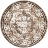 Riviera Elegance Collection Area Rug -  Menton (Light Brown) Round Light Brown Main