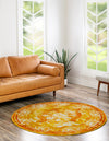 Riviera Elegance Collection Area Rug -  Menton (Orange) Round Orange  lifestyle 46
