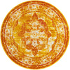 Riviera Elegance Collection Area Rug -  Menton (Orange) Round Orange Main