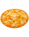 Riviera Elegance Collection Area Rug -  Menton (Orange) Round Orange  lifestyle 48