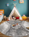 Riviera Elegance Collection Area Rug -  Nice Round Dark Gray  lifestyle 5