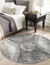 Riviera Elegance Collection Area Rug -  Nice Round Dark Gray  lifestyle 7