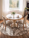 Riviera Elegance Collection Area Rug -  Nice Round Brown  lifestyle 10