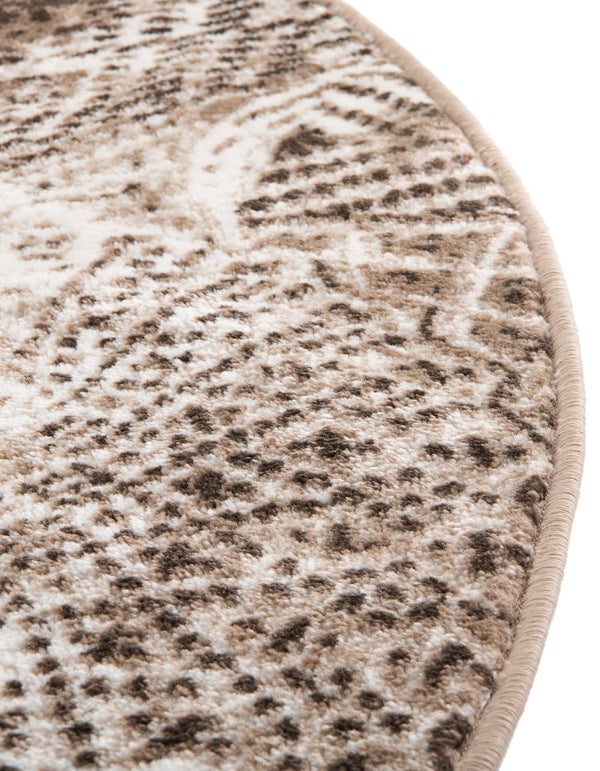 Riviera Elegance Collection Area Rug -  Nice Round Brown  lifestyle 17