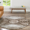 Riviera Elegance Collection Area Rug -  Nice Round Brown  lifestyle 28