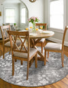 Riviera Elegance Collection Area Rug -  Vence Round Dark Gray  lifestyle 7