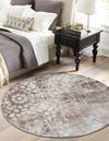 Riviera Elegance Collection Area Rug -  Vence Round Brown  lifestyle 67
