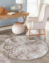 Riviera Elegance Collection Area Rug -  Vence Round Brown  lifestyle 109