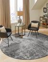 Riviera Elegance Collection Area Rug -  Grasse Round Dark Gray  lifestyle 4
