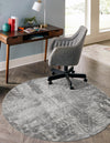 Riviera Elegance Collection Area Rug -  Grasse Round Dark Gray  lifestyle 12