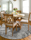 Riviera Elegance Collection Area Rug -  Grasse Round Dark Gray  lifestyle 15