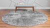 Riviera Elegance Collection Area Rug -  Grasse Round Dark Gray  lifestyle 5