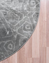 Riviera Elegance Collection Area Rug -  Grasse Round Dark Gray  lifestyle 13