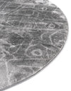 Riviera Elegance Collection Area Rug -  Grasse Round Dark Gray  lifestyle 84