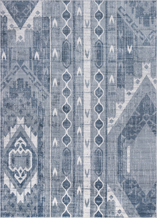 Cascade Range Collection Area Rug - Hood (Blue Gray) Rectangle Blue Gray Main