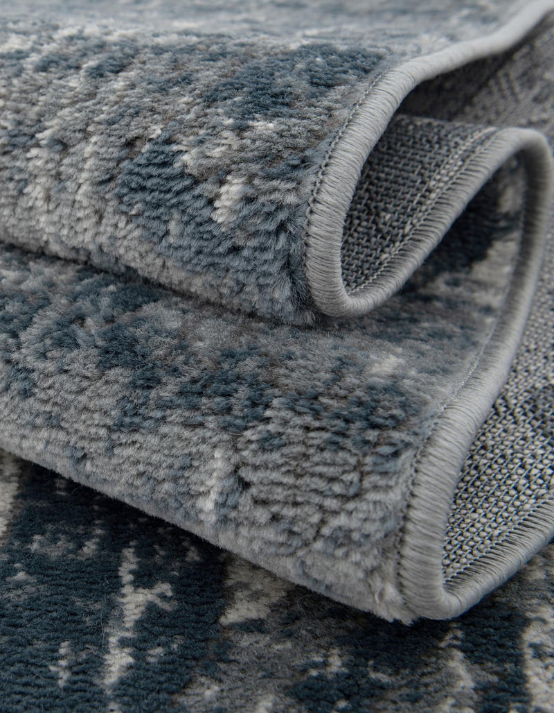 Cascade Range Collection Area Rug - Hood (Blue Gray) Round Blue Gray  lifestyle 18