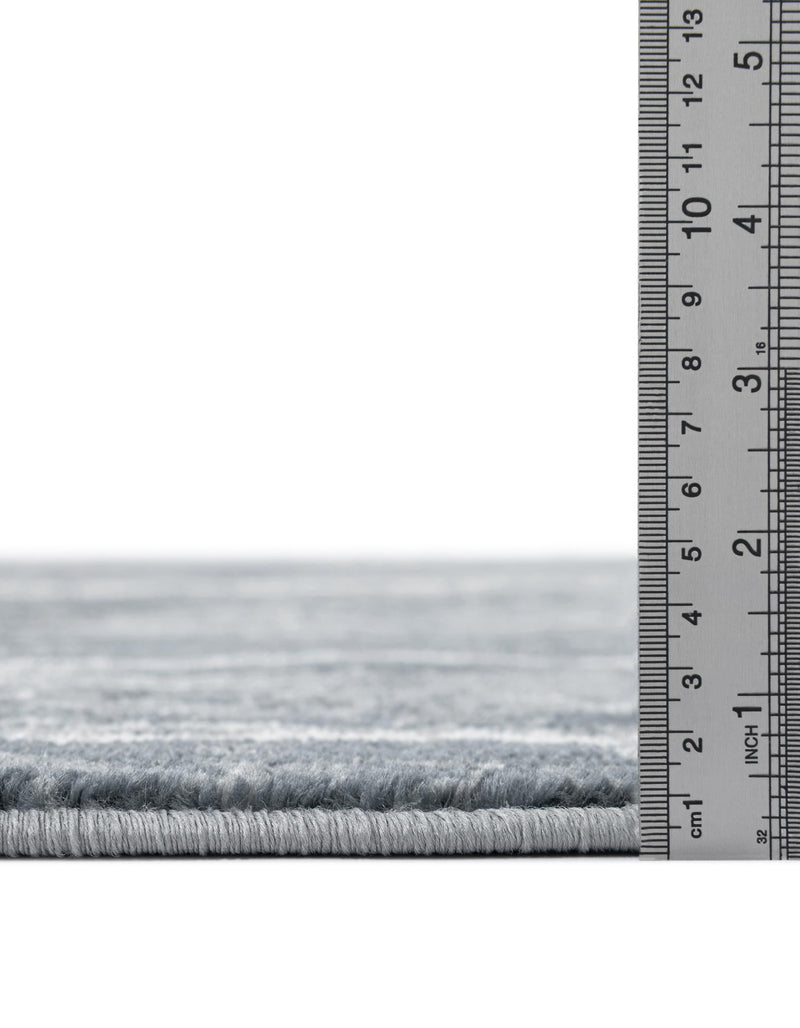 Cascade Range Collection Area Rug - Hood (Blue Gray) Round Blue Gray  lifestyle 51