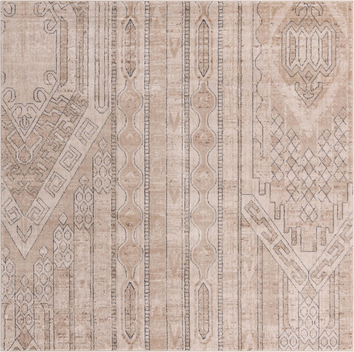Cascade Range Collection Area Rug - Hood (Ivory) Square Ivory Main