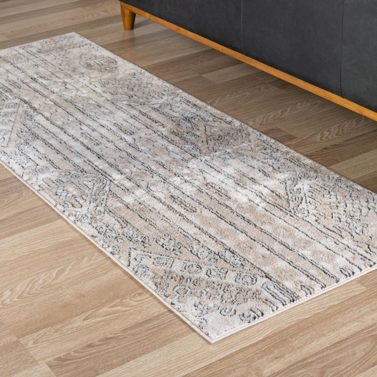 Cascade Range Collection Area Rug - Hood (Ivory) Runner Ivory  lifestyle 34