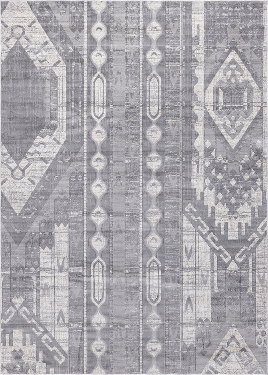 Cascade Range Collection Area Rug - Hood (Gray) Rectangle Gray Main