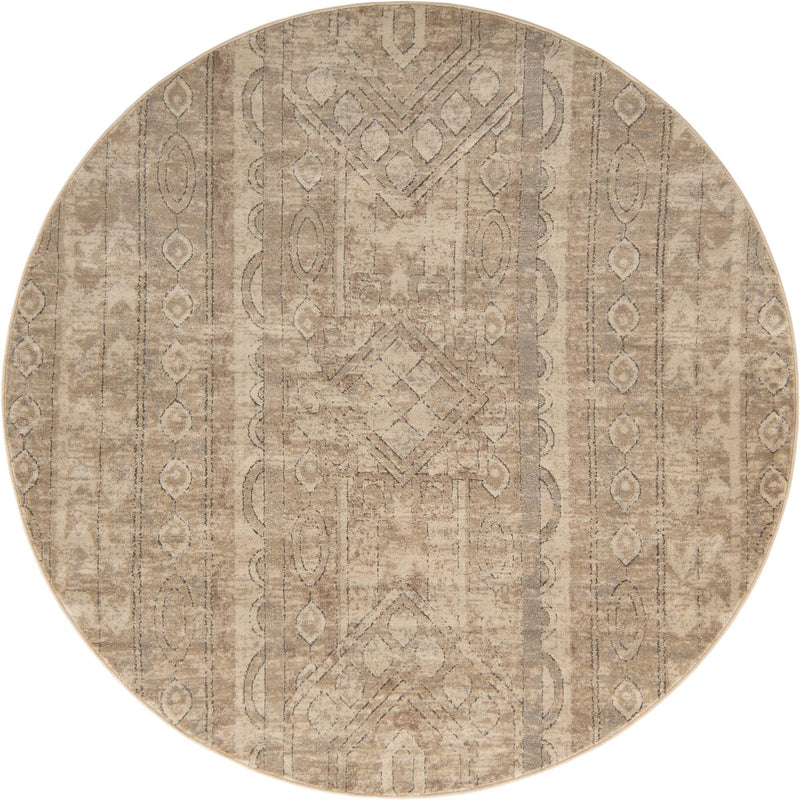 Cascade Range Collection Area Rug -  Rainier Round Ivory Main