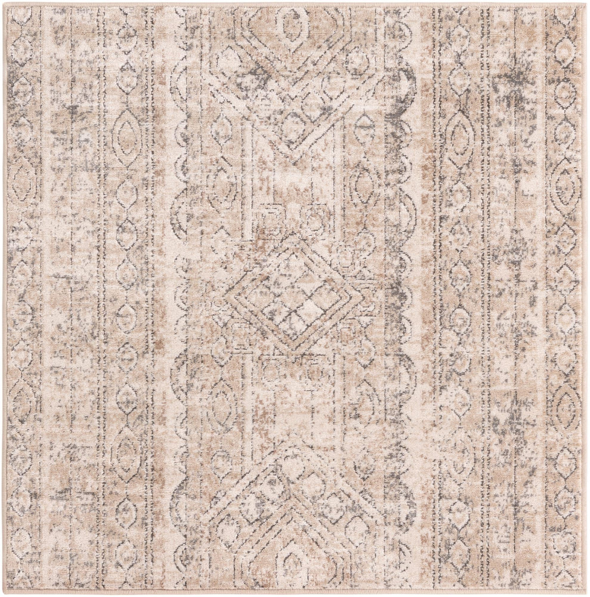 Cascade Range Collection Area Rug -  Rainier Square Ivory Main