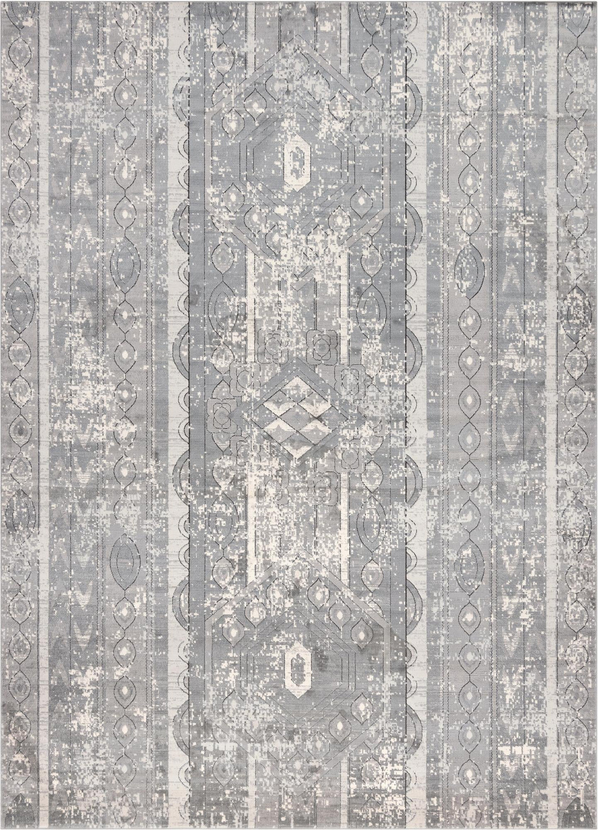 Cascade Range Collection Area Rug -  Rainier Rectangle Gray  lifestyle 5